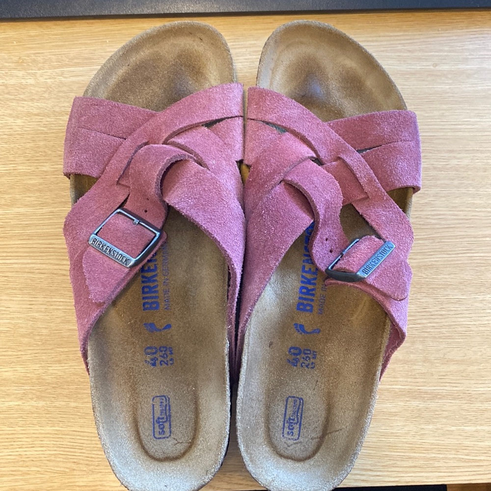 Pink Suede Birkenstocks